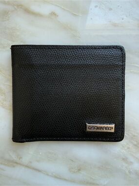 DSQUARED2 Black Leather Men's Bifold Card & Key Wallet